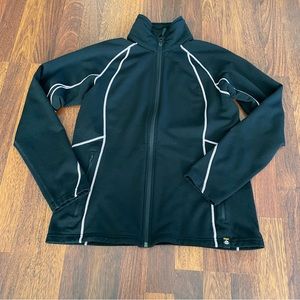 Cabelas Icebreaker Jacket Womens Medium Black Pink Merino Full Zip Long Sleeve